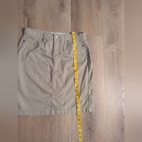 2/$15 Woman's Santana Jeans Taupe Khaki A-Line Basic Skirt- Size 8 - Picture 3 of 5